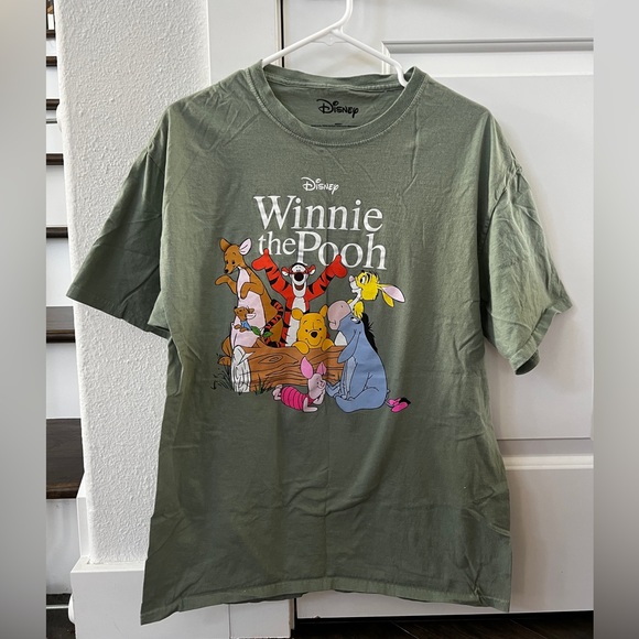 Disney | Tops | Disney Winnie The Pooh Green Tshirt Large | Poshmark